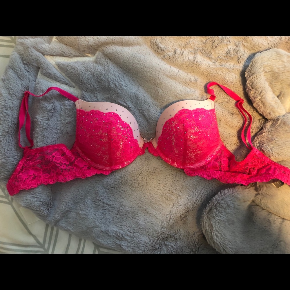 Victoria’s Secret hot pink push up bra
